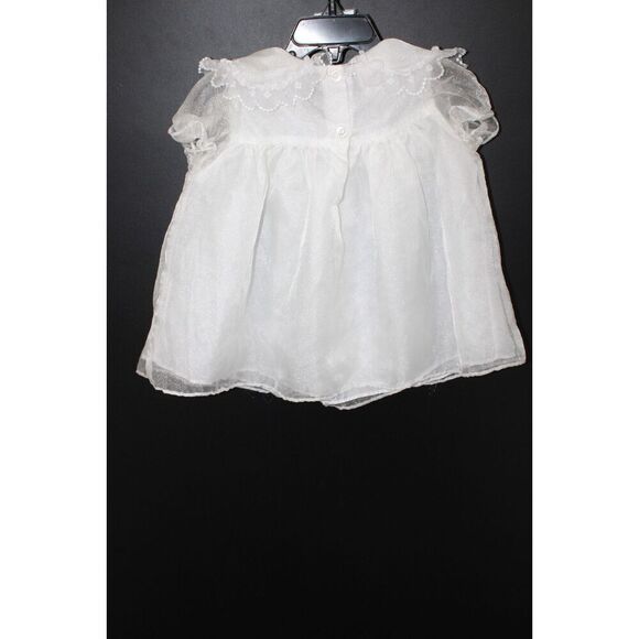Vintage Rose Cottage Size 12m White Nylon Dress - Picture 6 of 11